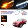 Universal FLexible Headlights DRL With Running Indicator For Car - 2pcs