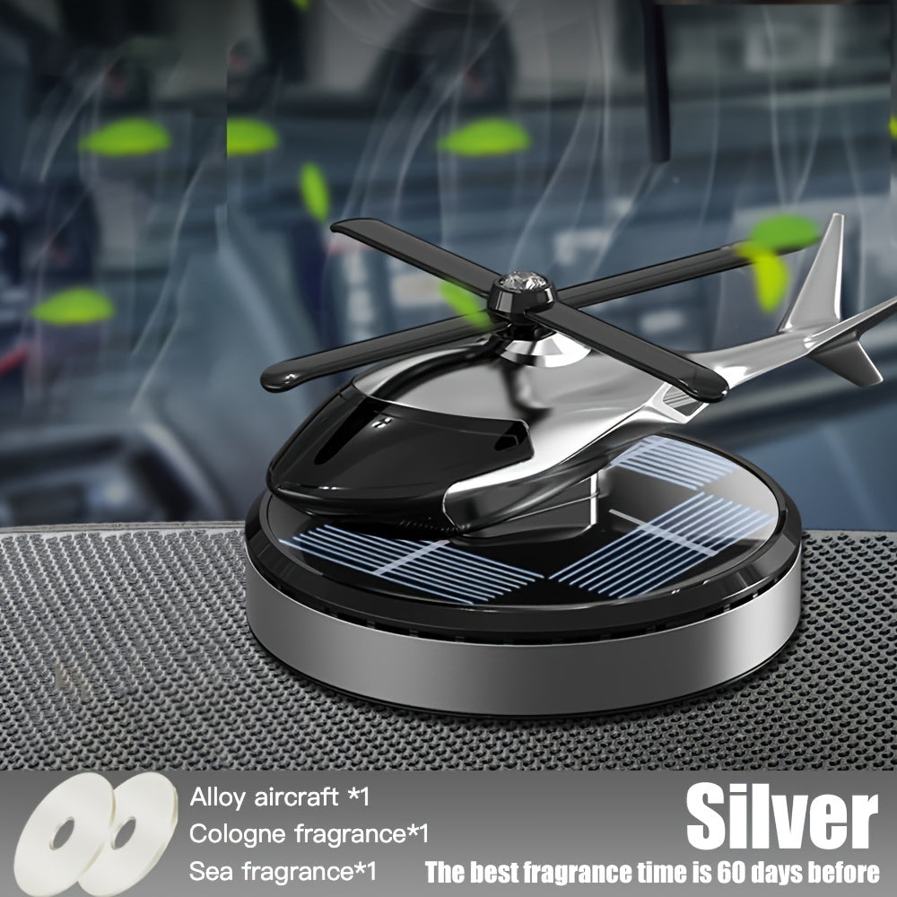 Car Air Freshener Solar Helicopter